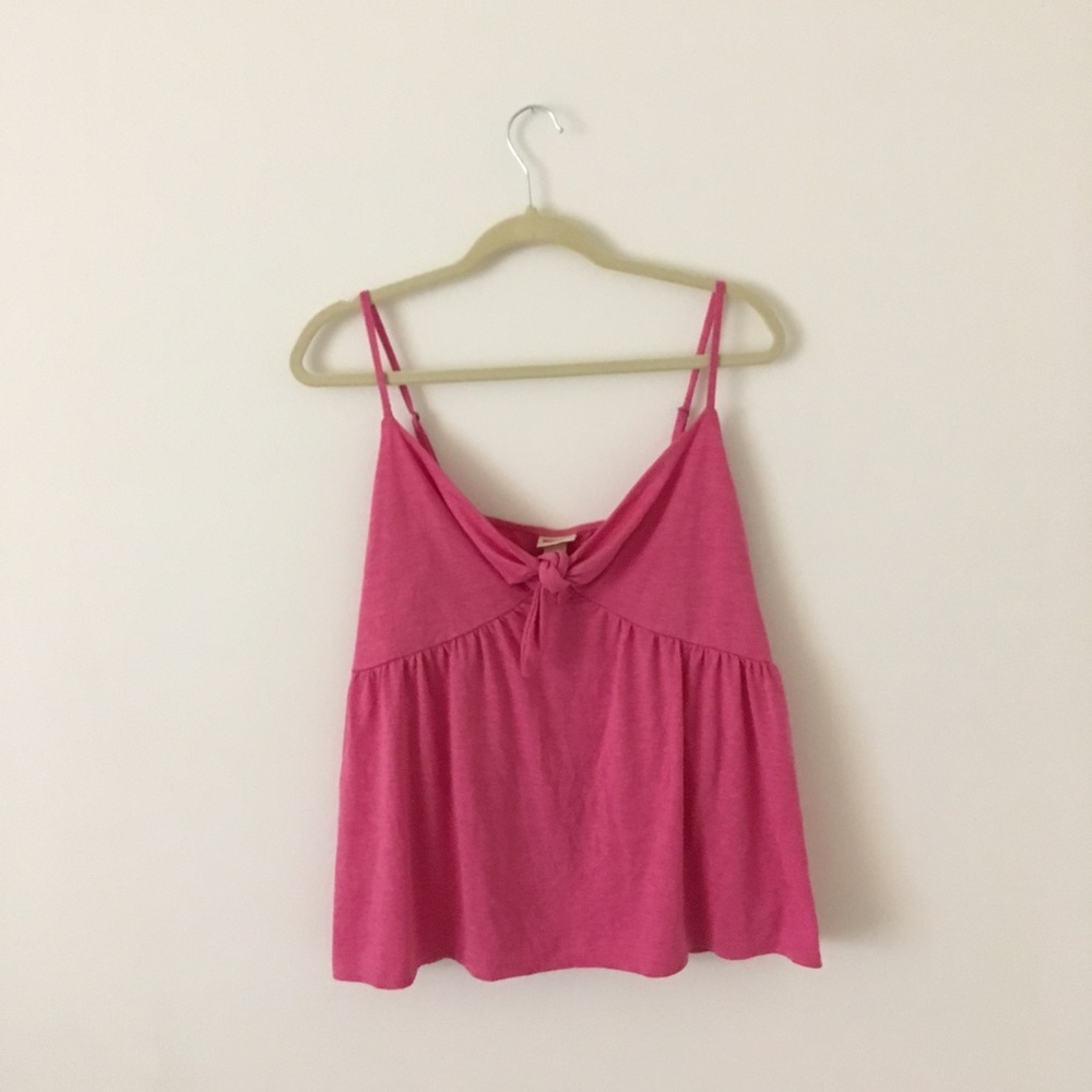 Mossimo tie front pink cami